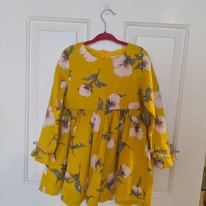 Dark yellow long sleeve dress